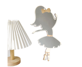 Ballet Girl Wall Mirror-Natural