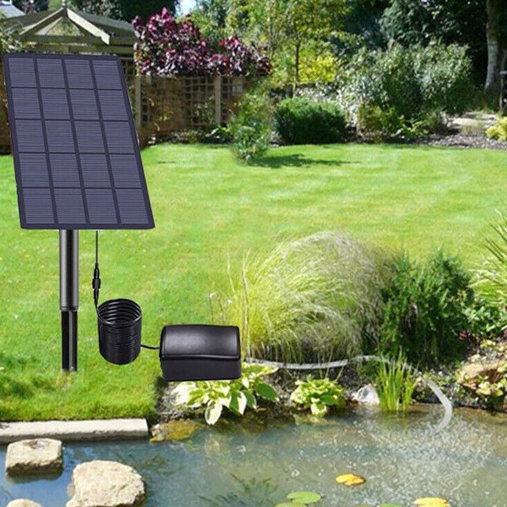 Solar Oxygenator Aquarium Oxygen Aerator Air Pump Fishing Aerator with Pipe for Garden Fish Tank Outdoor Pool Pond