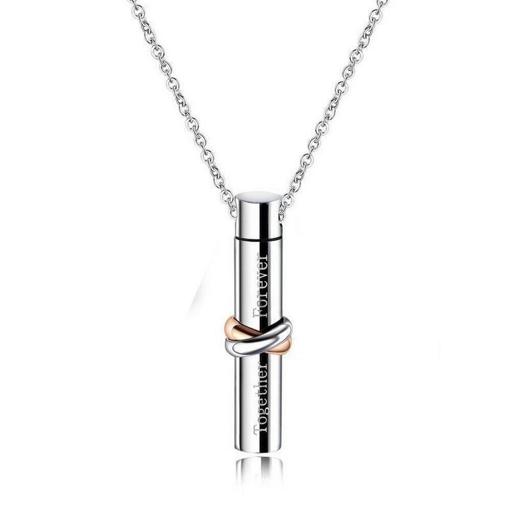 Pet Urn Necklace Pendant Titanium Steel Jewelry