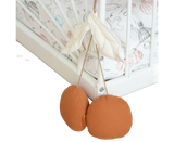Lovely Cherry Shape Wall Hanging Decor Cute Ultra-soft Fabric Wall Hanging Ornament for Home-Orange
