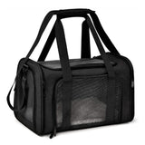 Foldable Travel Pet Carrier Bag Portable Cat Dog Kennel Bag Black - XL