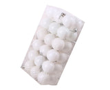 36Pcs Christmas Tree Balls Festival Home Party Mall Xmas Hanging Decor Ornament-White