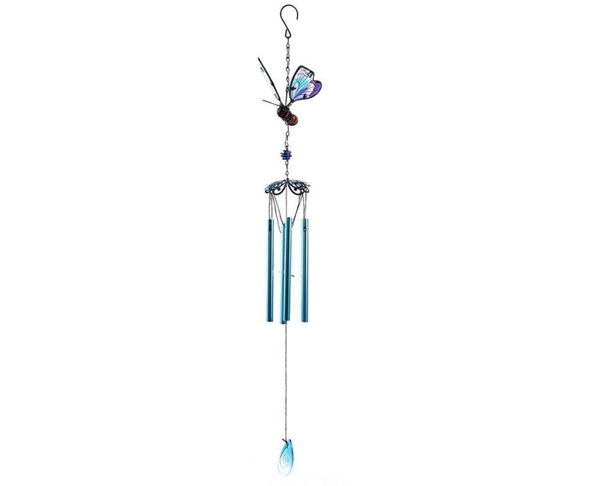 Colorful Butterfly Pendant Wind Chimes Indoor Outdoor Porch Balcony Garden Decor-Blue
