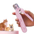 2-in-1 Pet Nail Grinder with LED Lights USB Rechargeable Dog Nail Clippers Cats Claw Trimmer Pink