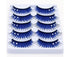 5 Pairs Dual Colors Glitter Rhinestones Artificial Eyelash Party Makeup Tool