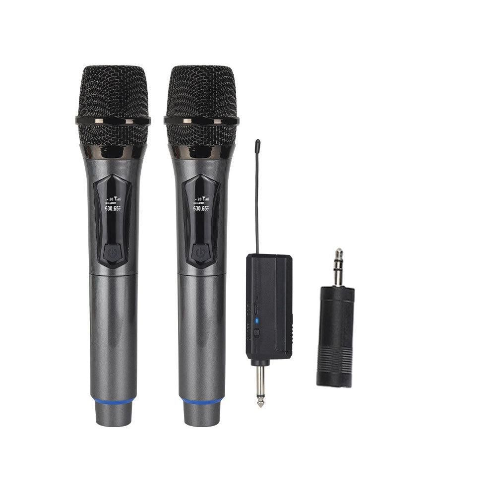 2Pcs Set Wireless Karaoke Microphone Rechargeable Handheld Microphone with LED Display