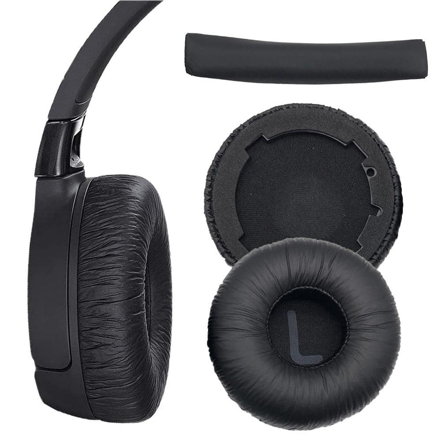 Headworn Heaphone Protector Set Ear Pads Cushion and Headband for JBL Tune600BT T520BT T510BT T500BT T450BT Black