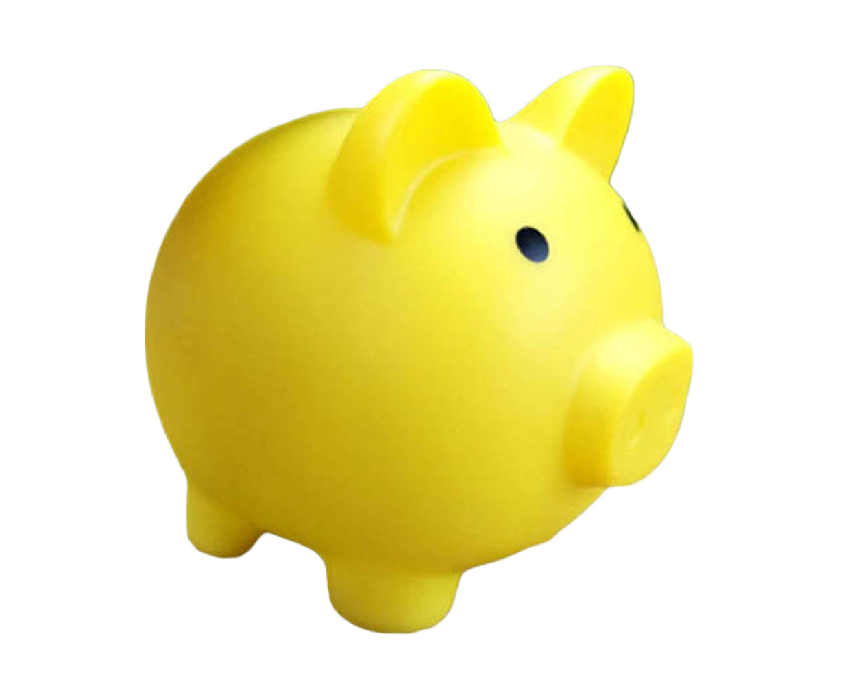 Christmas Cartoon Pig Shaped Money Saving Box Bank Coins Storage Case Home Decor-Yellow L