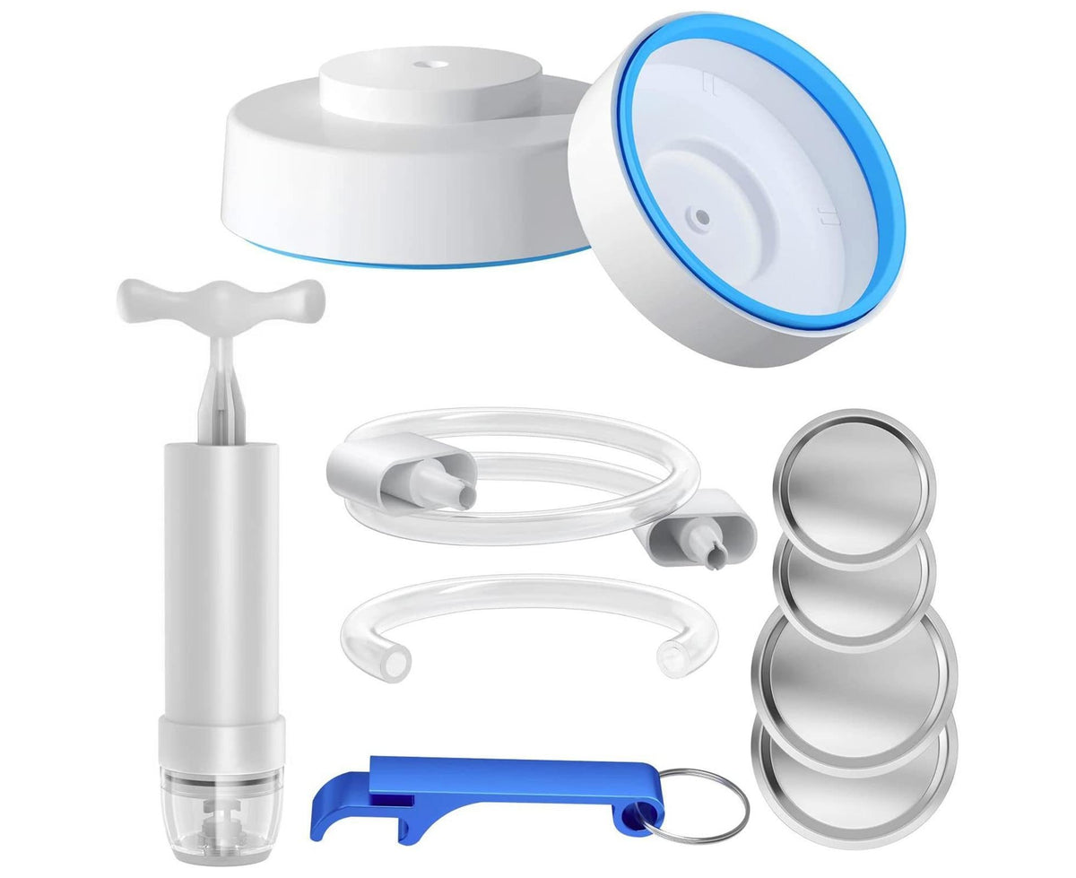Food Storage Jar Sealing Machine - Manual Air Pump - White