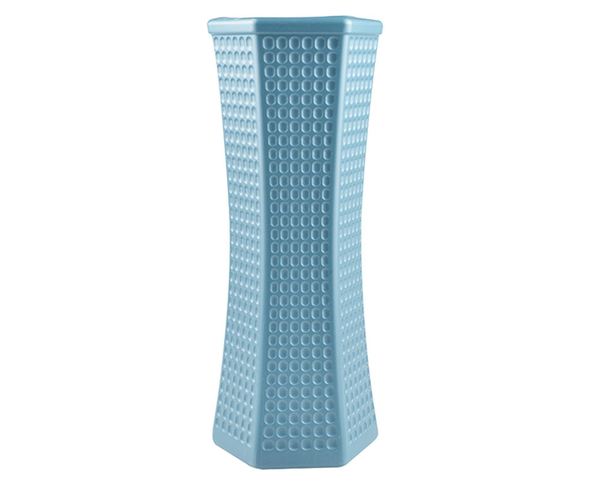 Geometric Decorative Vase-Blue
