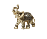 Eye-catching Elephant Figurine Fine Symbol Resin Elegant Elephant Trunk Sculpture for Home-Golden S