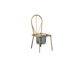 Tabletop Iron Chair Candlestick Potted Ornament Desktop Decoration Candle Holder- B