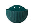 Flower Pot Exquisite Wall-mounted Plastic Wall Hanging Basket Flowerpot for Garden-Atrovirens