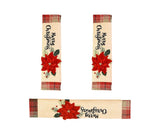 3Pcs Christmas Refrigerator Microwave Oven Door Handle Cover Sleeve Decoration
