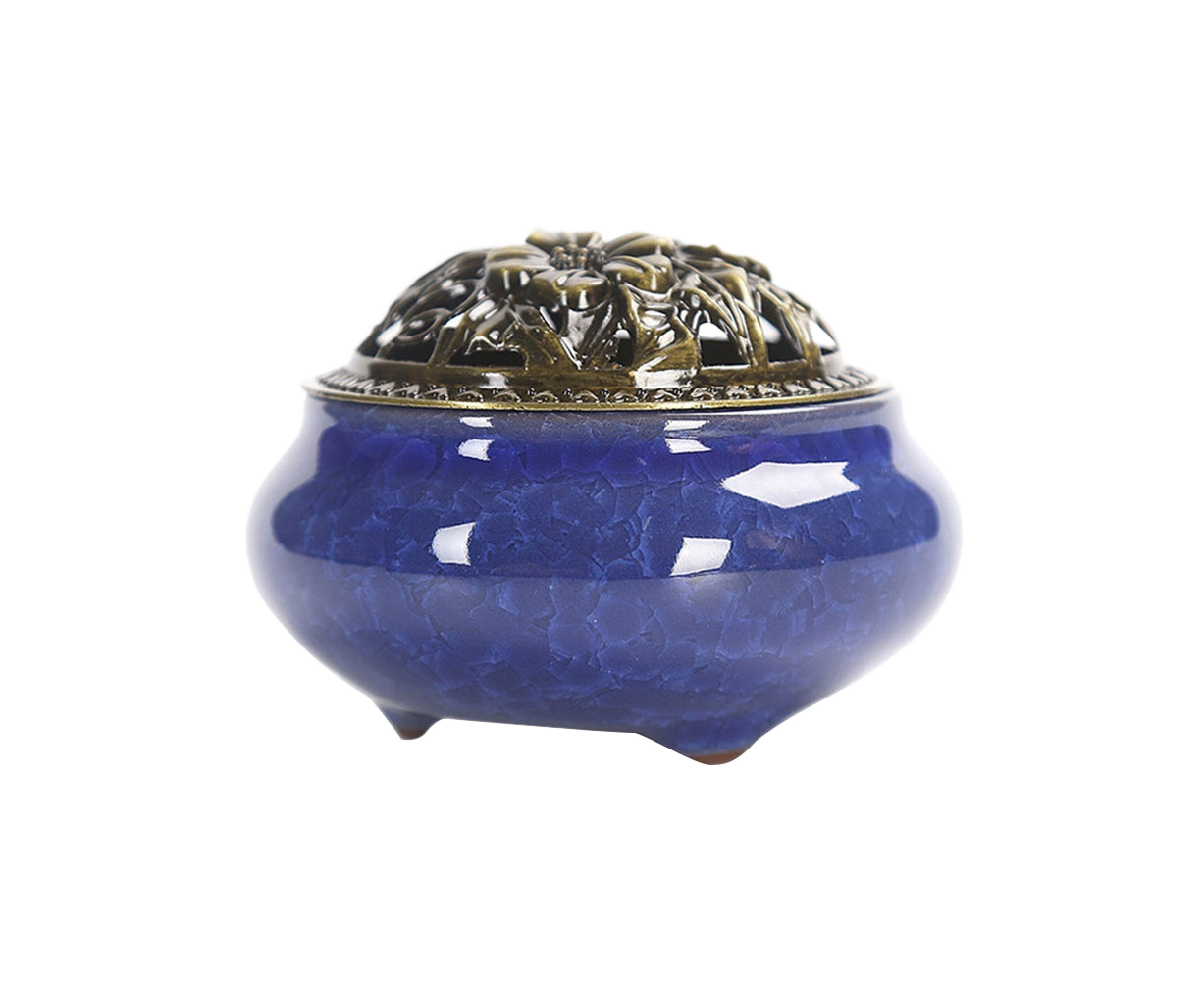 Vintage Ceramic Incense Burner Holder Meditation Buddhist Zen Censer Home Decor-2#
