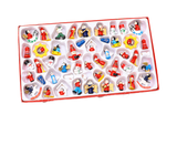 48Pcs Xmas Pendants Multi Shapes Wooden-Multicolor