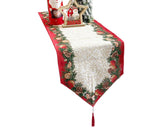 Xmas Table Runner Anti-shrink Tear Resistant Polyester Cotton-A