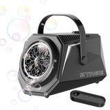 Bubble Machine Automatic Minute Big Bubbles Blower Maker for Outdoor Birthday Parties Black