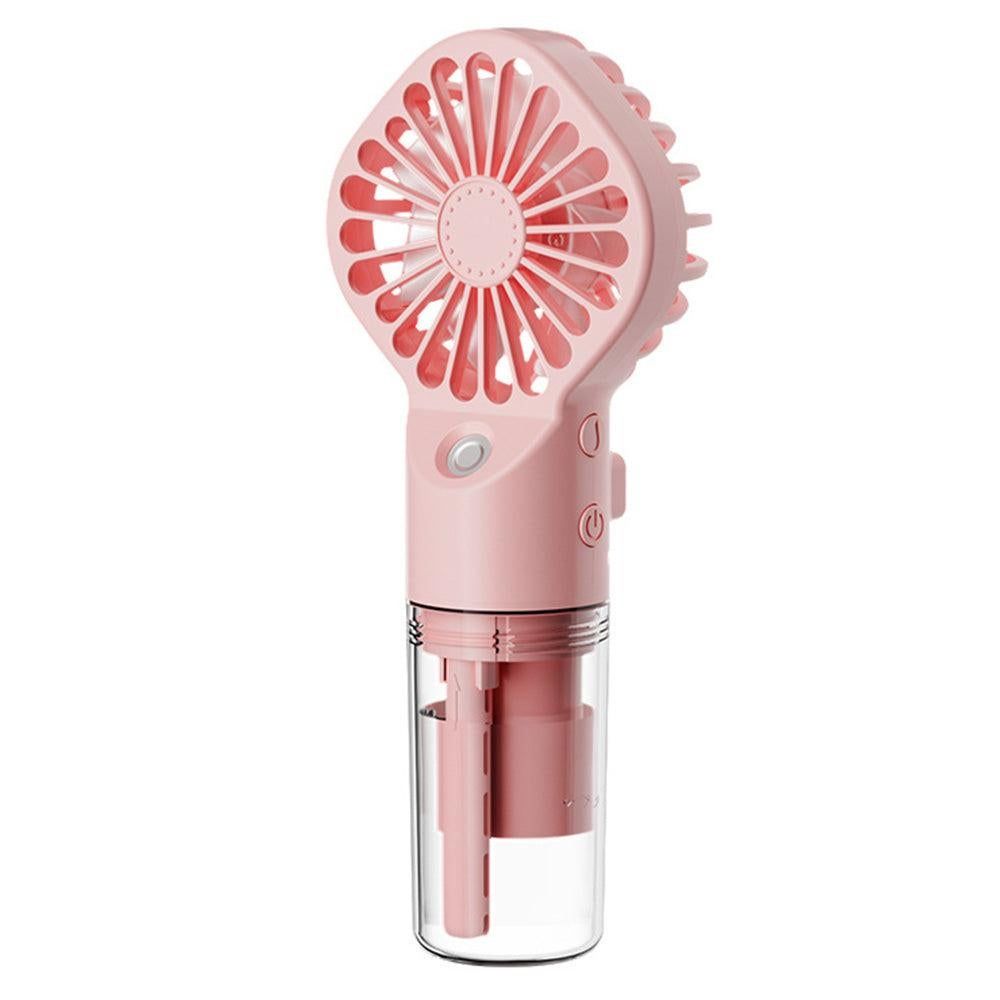 Handheld Misting Fan - Portable Rechargeable Spray Cooling Fan for Home & Office Pink