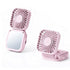 Mini Foldable Neck Hanging Fan Portable USB Rechargeable Personal Cooler Pink