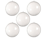 5Pcs Xmas Ball Transparent Fillable Shatterproof-9cm