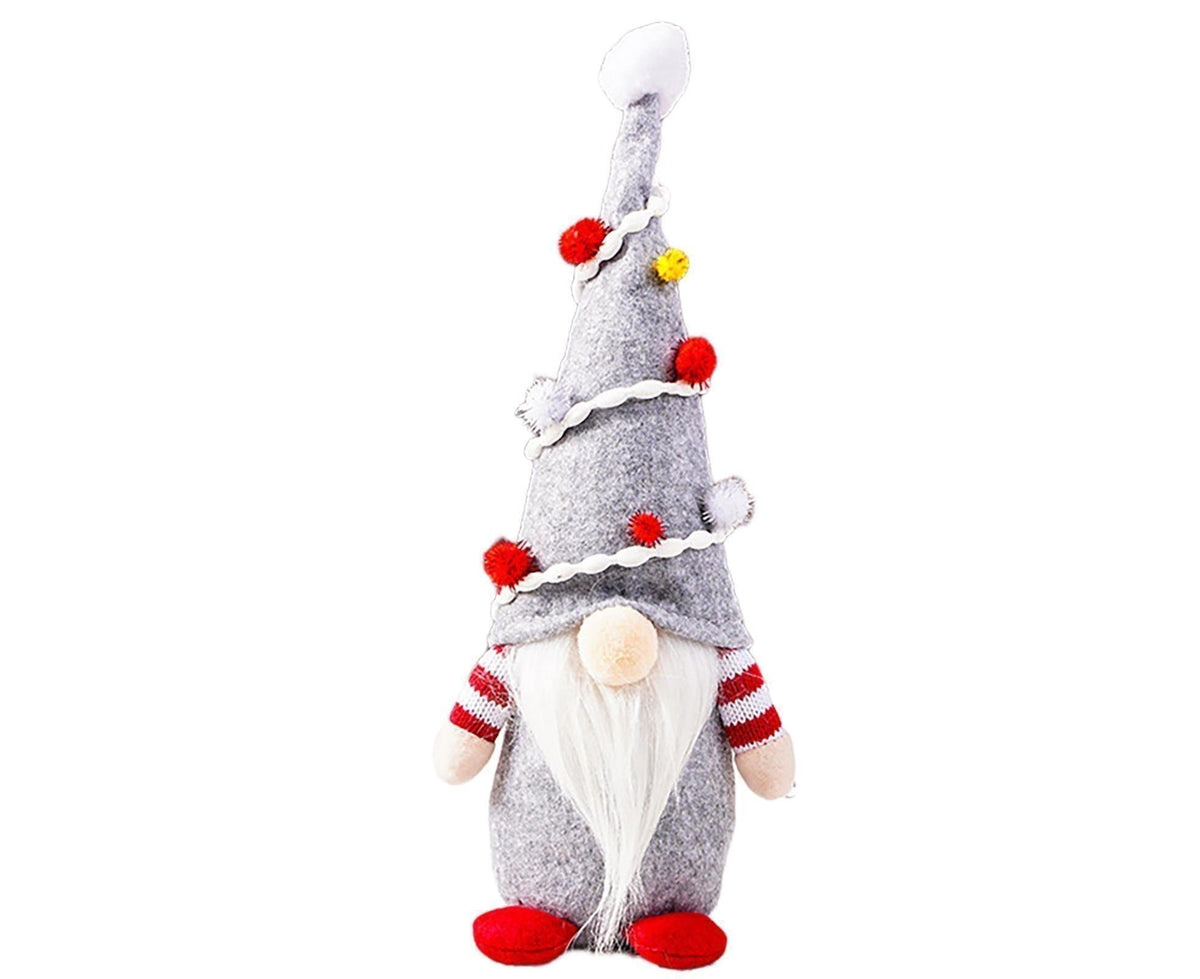 Gnome Doll Hat Design Xmas Bearded Doll-Grey