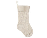 1Pc Xmas Stockings Knitted Hanging Socks-Ivory