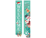 Xmas Couplet Thicker Porch Sign-Light Green