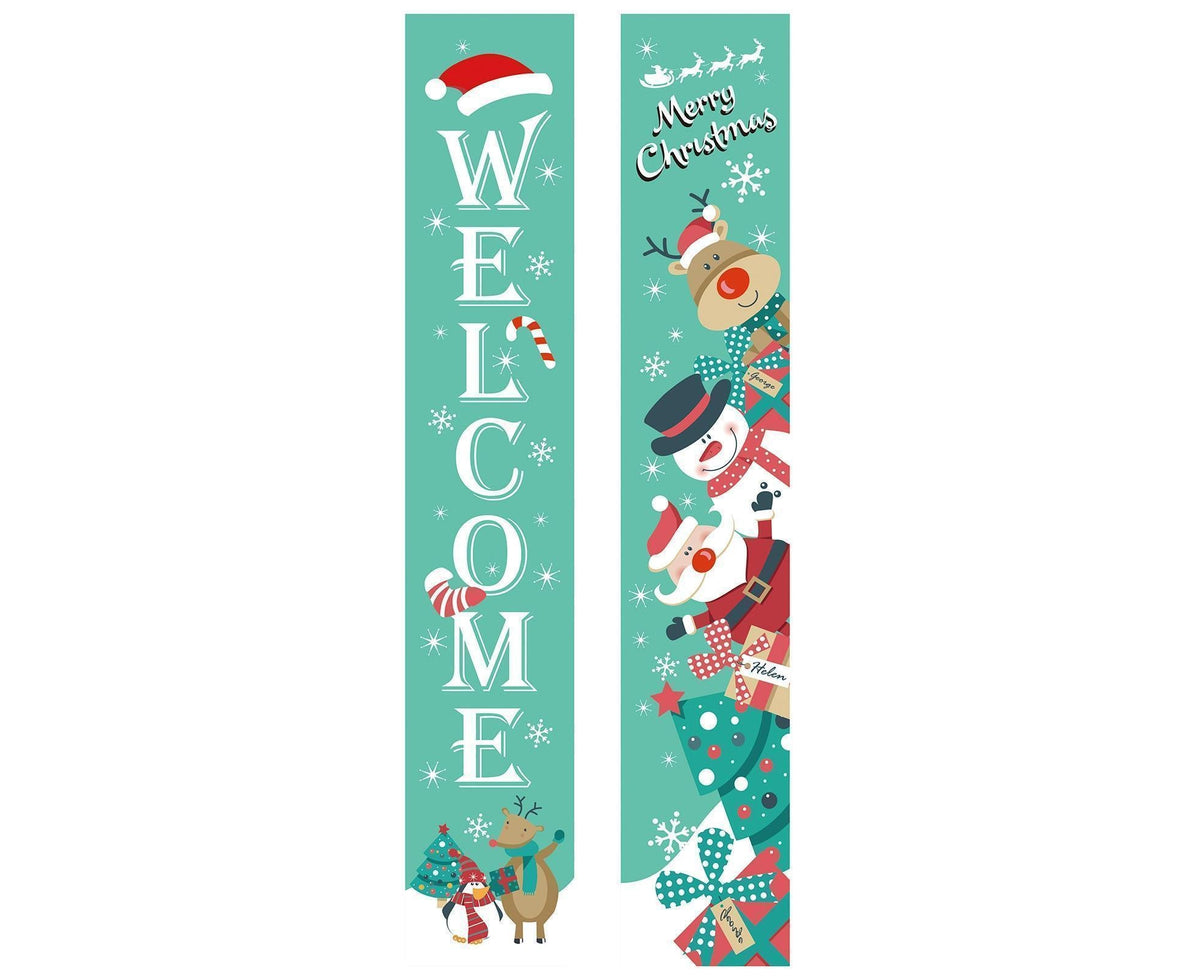 Xmas Couplet Thicker Porch Sign-Light Green
