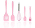 Silicone Baking Utensils Set - Heat-Resistant - Pink