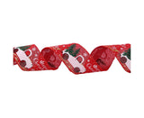 Xmas Tree Ribbon Fine Linen Gift Box-Red 200cm