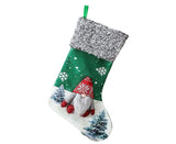 Non Woven Xmas Stocking No Face Dwarf-Green