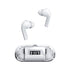 True Wireless Bluetooth Earphones In-ear Transparent Case LED Display Hearing Aid Mini Headphones Earbuds -White