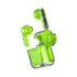 TWS Wireless Earphones 5.3 Bluetooth Headset with Mic HD Sound Auriculares Transparent Cute Half in Ear Headphones -Green