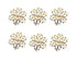 6Pcs Snowflake Napkin Ring Creative Clip-Golden