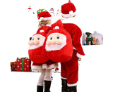 Xmas Candy Bag 3D Santa Velvet-Red