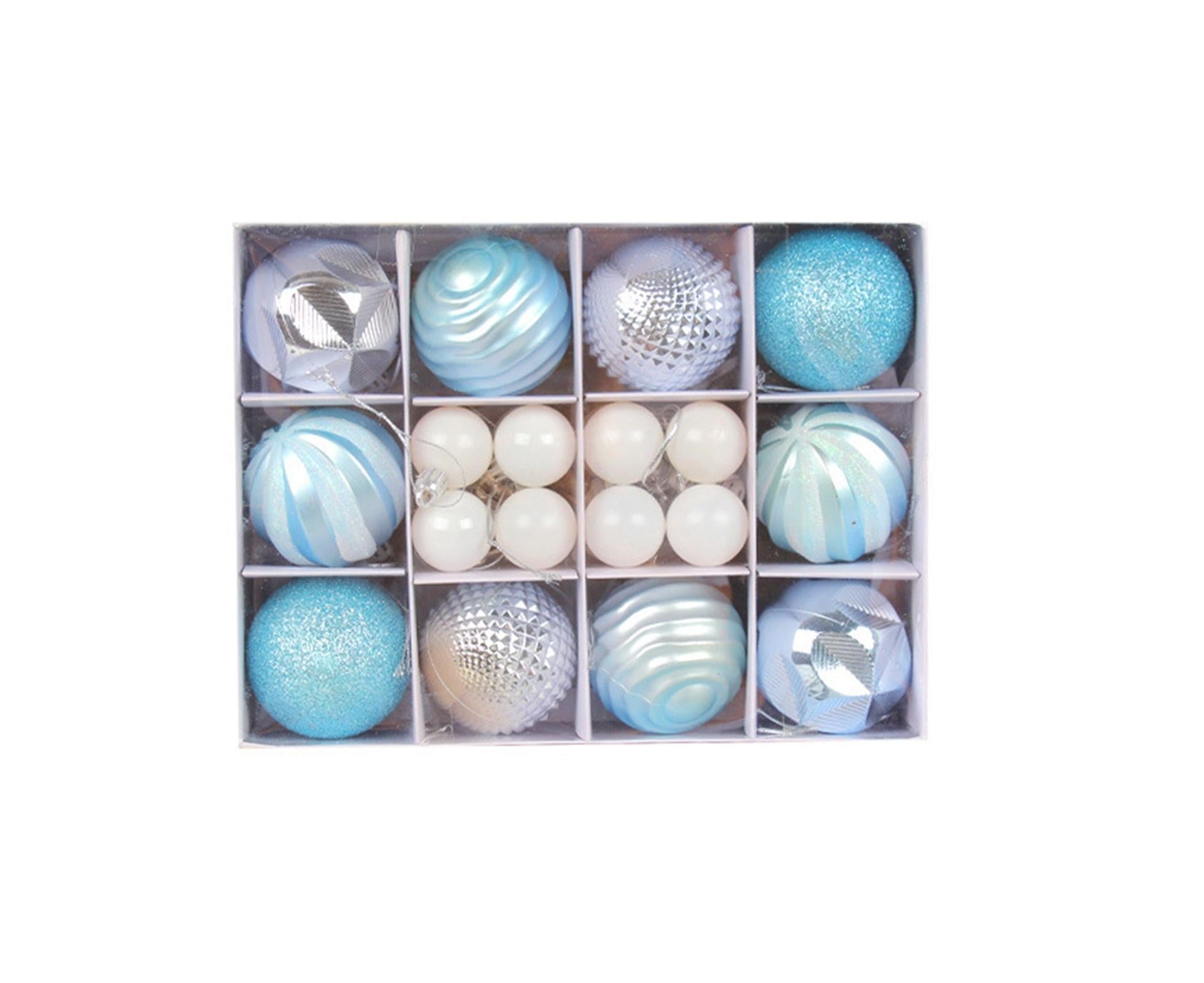 26Pcs Xmas Balls Bright Ornament-Blue