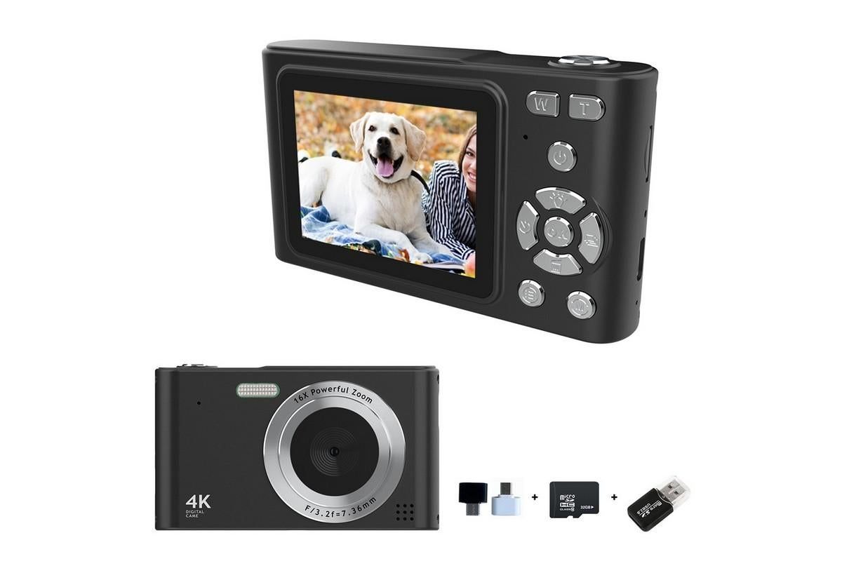 4K HD Digital Camera With 32G Memory Card-Black