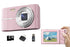 Digital Camera 4K Screen Video Camera With 32GB Memory Card-Pink
