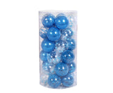 30Pcs Decorative DIY Tree Hanging Balls-Lake Blue 6cm