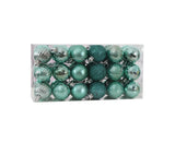 36Pcs Xmas Glitter Ball Decor-Light Green