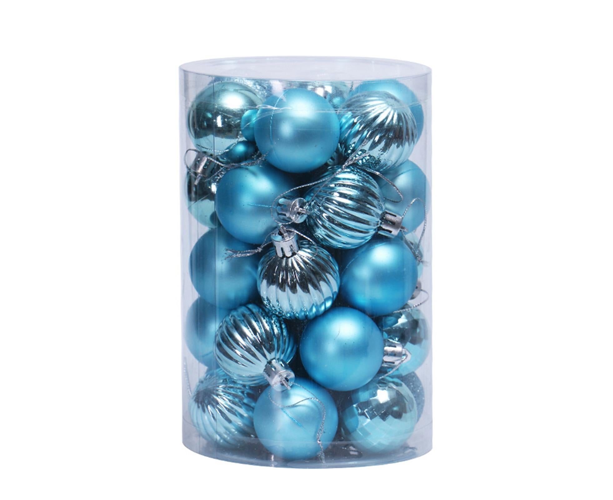 34Pcs Shatterproof Ball Ornament-Light Blue