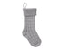 Christmas Sock Twist Pattern Knitted Large Capacity Hanging Stocking for Festival Party-Silver Gray