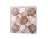 9Pcs Glitter Xmas Balls Pendant-Champaign Gold
