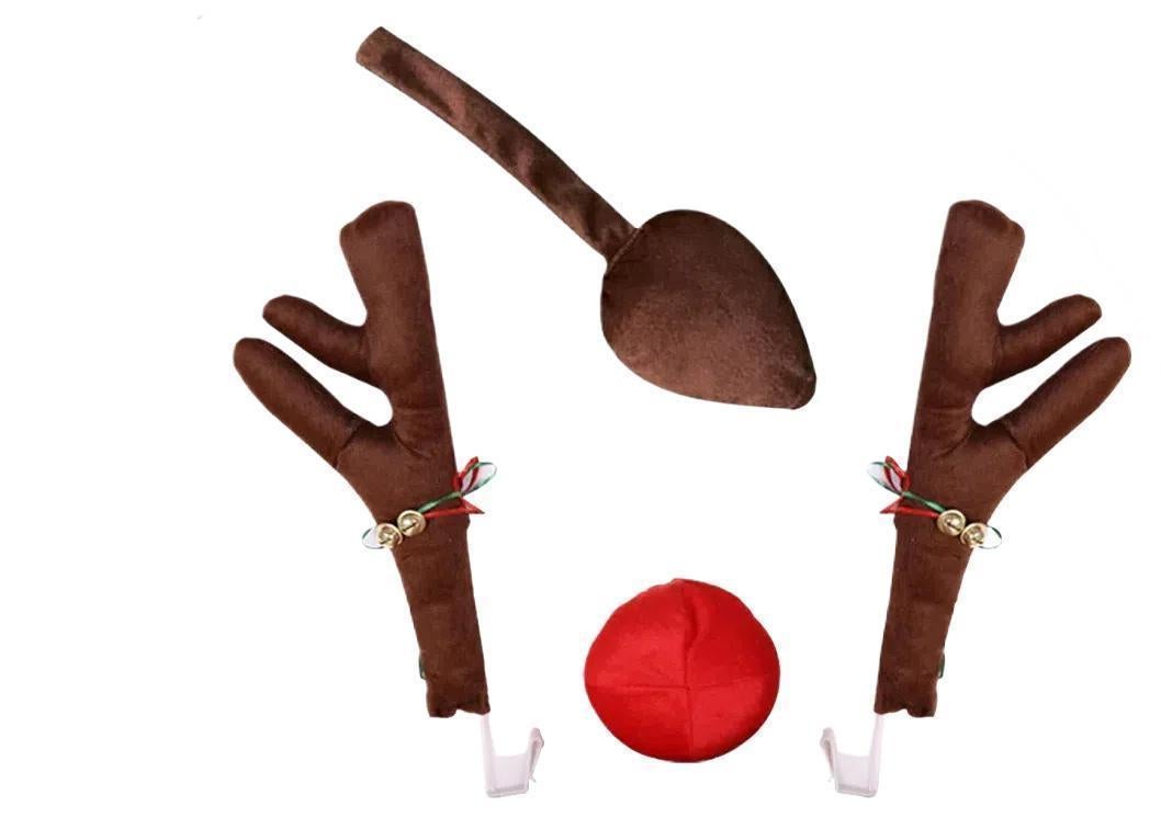 Car Deer Antlers Fabric Decoration-Brown