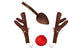 Car Deer Antlers Fabric Decoration-Brown