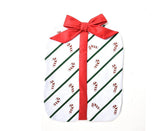 Gift Package Shape Chair Protective Cover Christmas Home Restaurant Decoration-White