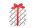 Gift Package Shape Chair Protective Cover Christmas Home Restaurant Decoration-White