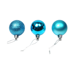 24Pcs Christmas Tree Balls Festival Home Party Mall Xmas Hanging Decor Ornament-Lake Blue 4cm