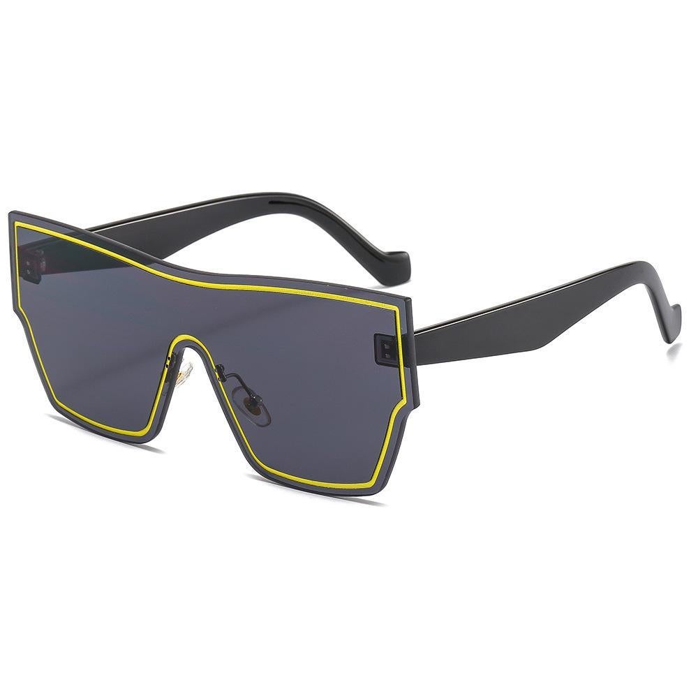 New Fashion One-piece Sunglasses Women Classic Big Frame Retro Punk Style Glasses Men's Sunscreen Eyeglasses Eyewear UV400